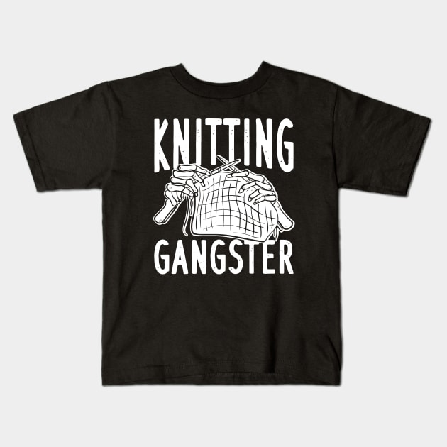 Knitting Gangster Kids T-Shirt by maxdax